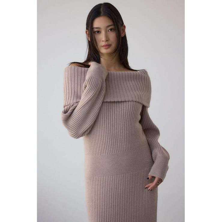 オフショルロングニットワンピース | AZUL BY MOUSSY | 詳細画像14 