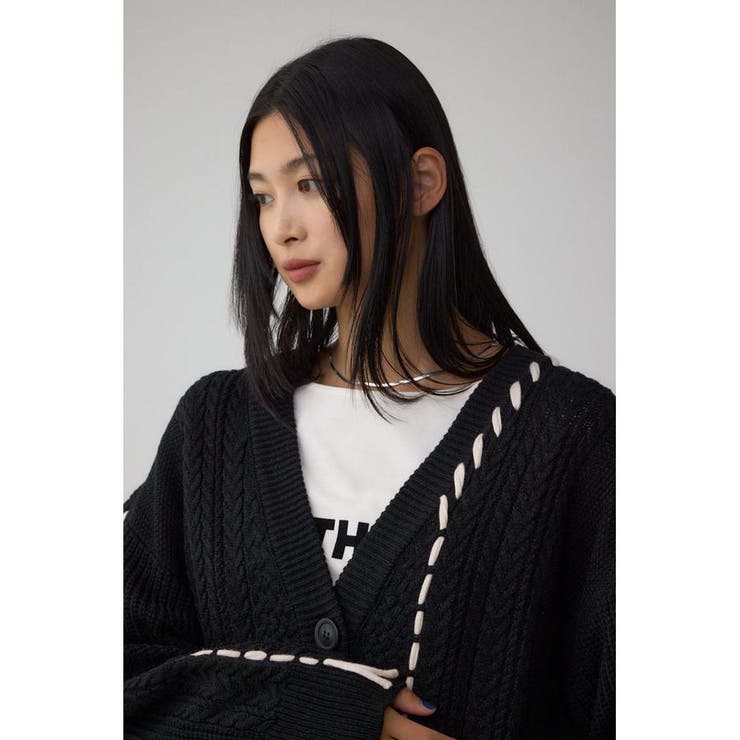 ステッチデザインカーディガン | AZUL BY MOUSSY | 詳細画像12 