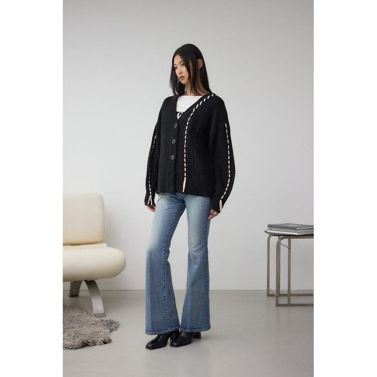 ステッチデザインカーディガン | AZUL BY MOUSSY | 詳細画像14 