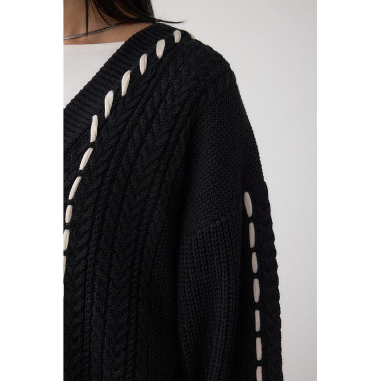 ステッチデザインカーディガン | AZUL BY MOUSSY | 詳細画像19 