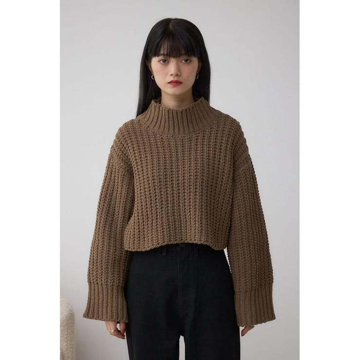 マットモールクロップドハイネックニット | AZUL BY MOUSSY | 詳細画像4 