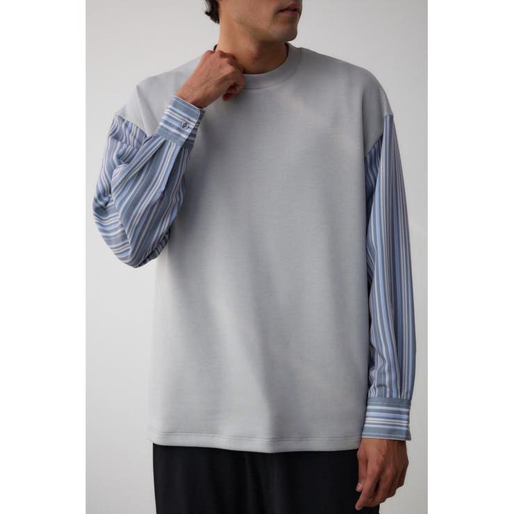 柄GRY5 | シャツレイヤードポンチトップス | AZUL BY MOUSSY