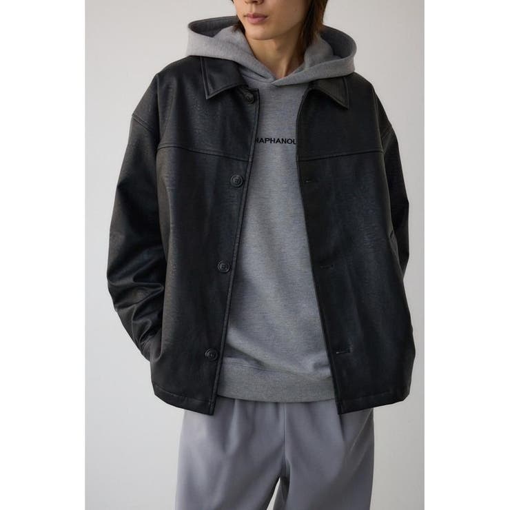 BLK | フェイクレザーコーチジャケット | AZUL BY MOUSSY