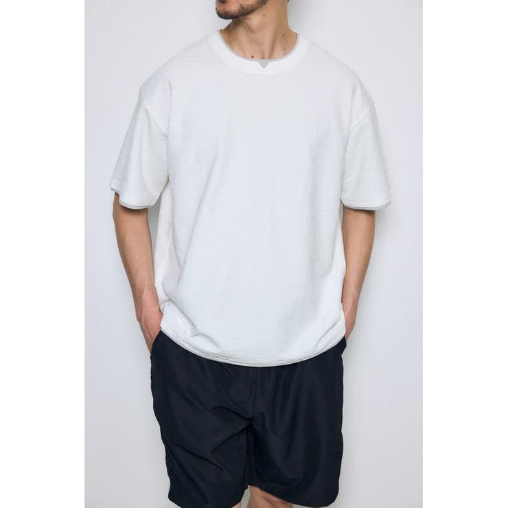 WHT | デジタルボーダーフェイクレイヤードトップス | AZUL BY MOUSSY