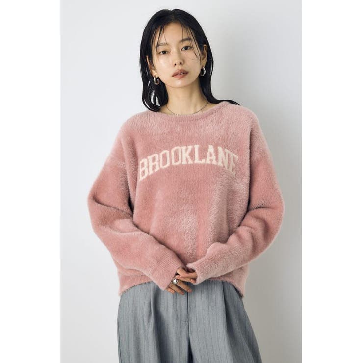 PNK | シャギーアソートロゴニット | AZUL BY MOUSSY