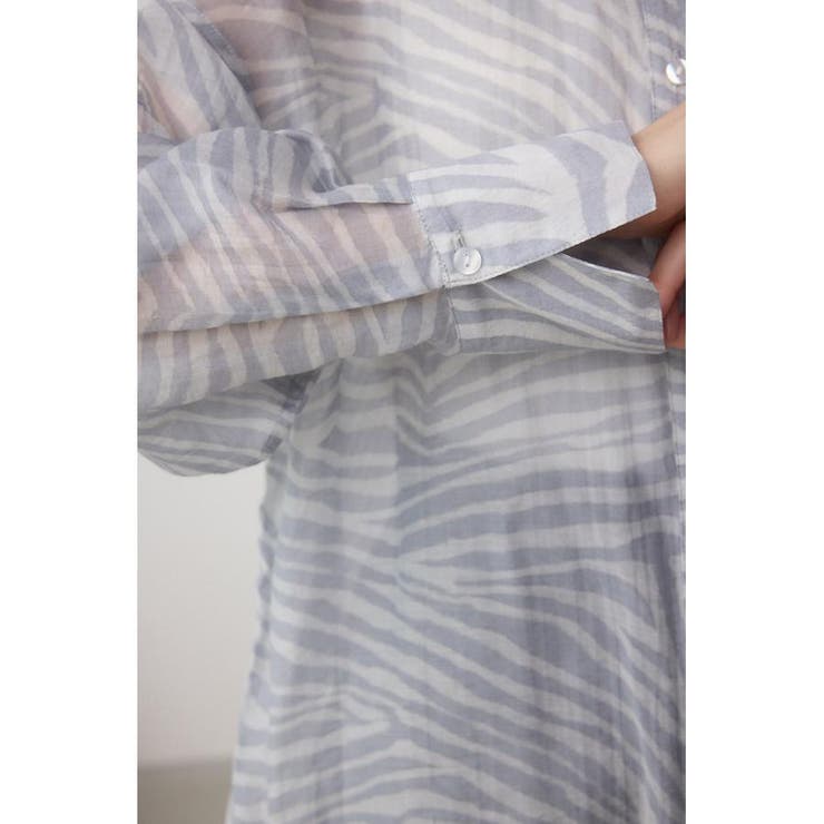 バックスリット総柄シアーシャツ | AZUL BY MOUSSY | 詳細画像11 