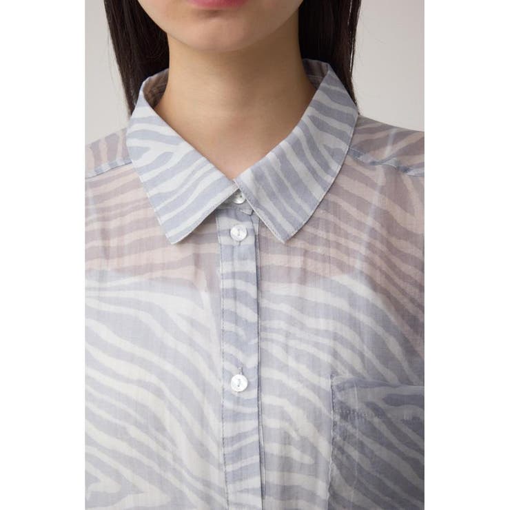 バックスリット総柄シアーシャツ | AZUL BY MOUSSY | 詳細画像7 