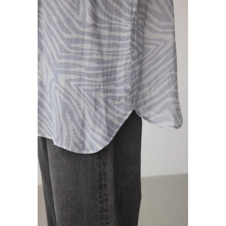 バックスリット総柄シアーシャツ | AZUL BY MOUSSY | 詳細画像12 