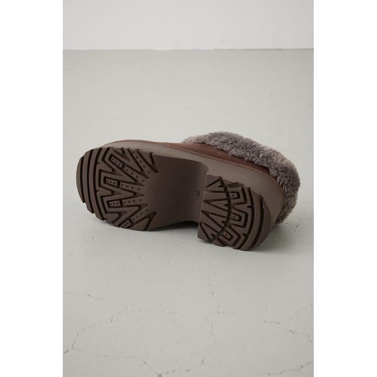 厚底ムートンヒールデザインスリッポン | AZUL BY MOUSSY | 詳細画像23 