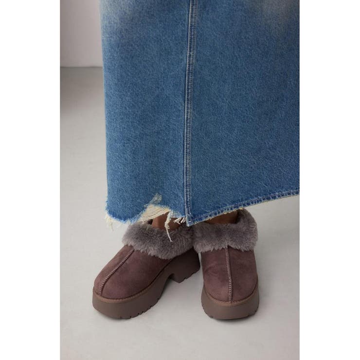 厚底ムートンヒールデザインスリッポン | AZUL BY MOUSSY | 詳細画像15 