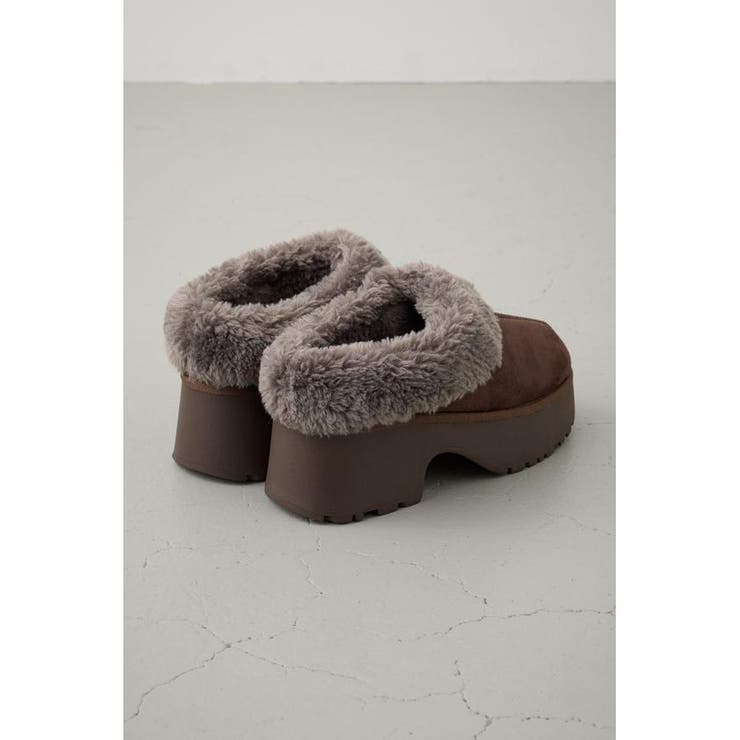 厚底ムートンヒールデザインスリッポン | AZUL BY MOUSSY | 詳細画像17 