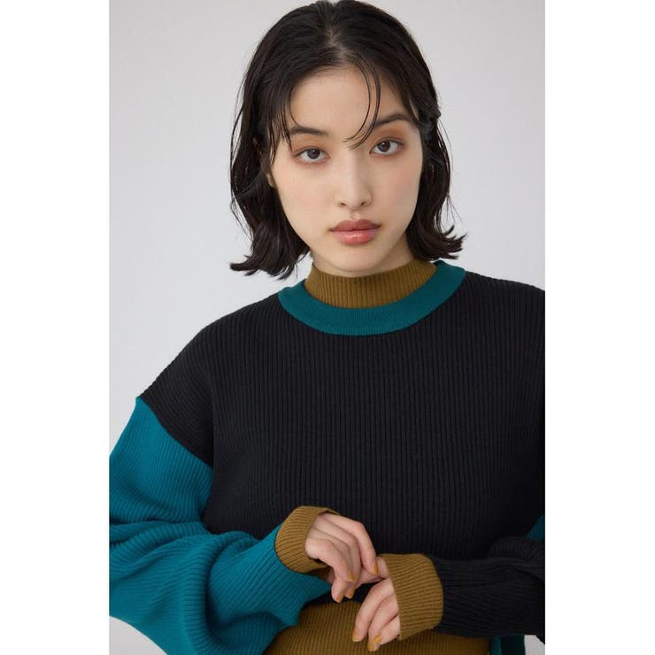 パネルドレープレイヤードセットニット | AZUL BY MOUSSY | 詳細画像2 