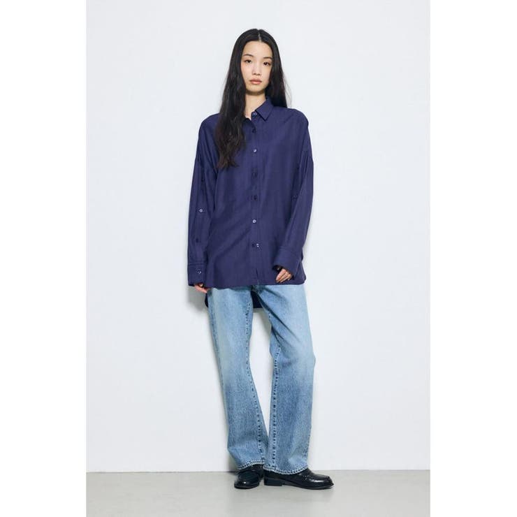スリーブボタンストライプシャツ | AZUL BY MOUSSY | 詳細画像35 