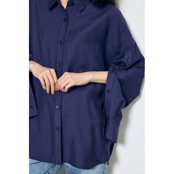 スリーブボタンストライプシャツ | AZUL BY MOUSSY | 詳細画像39 