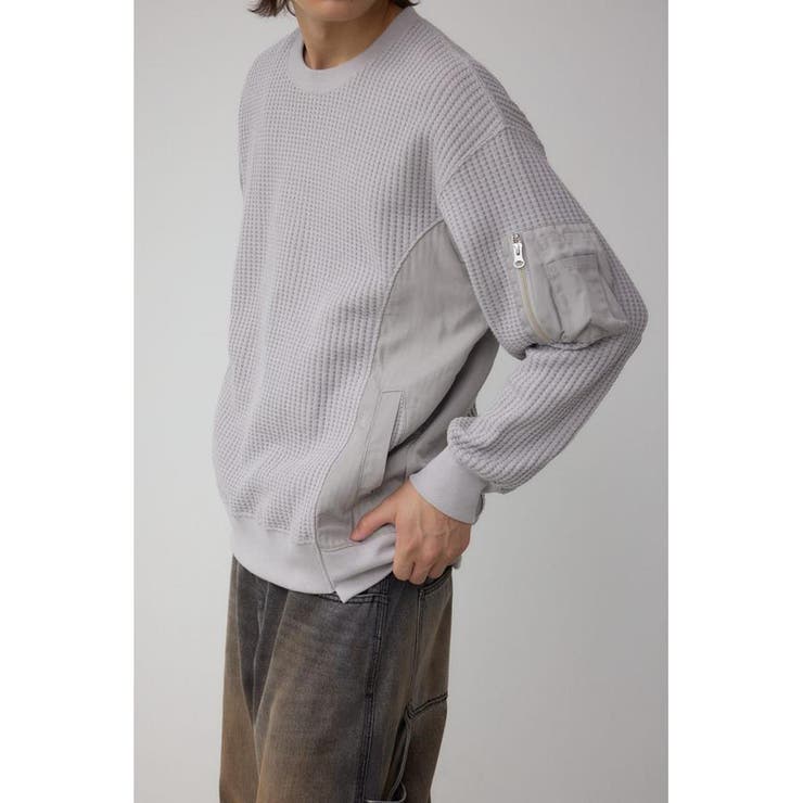 L/GRY1 | オニワッフルスウィッチングトップス | AZUL BY MOUSSY