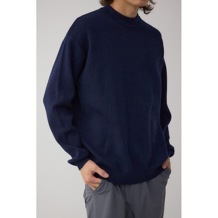 D/NVY3 | スムースニットモックネックトップス | AZUL BY MOUSSY