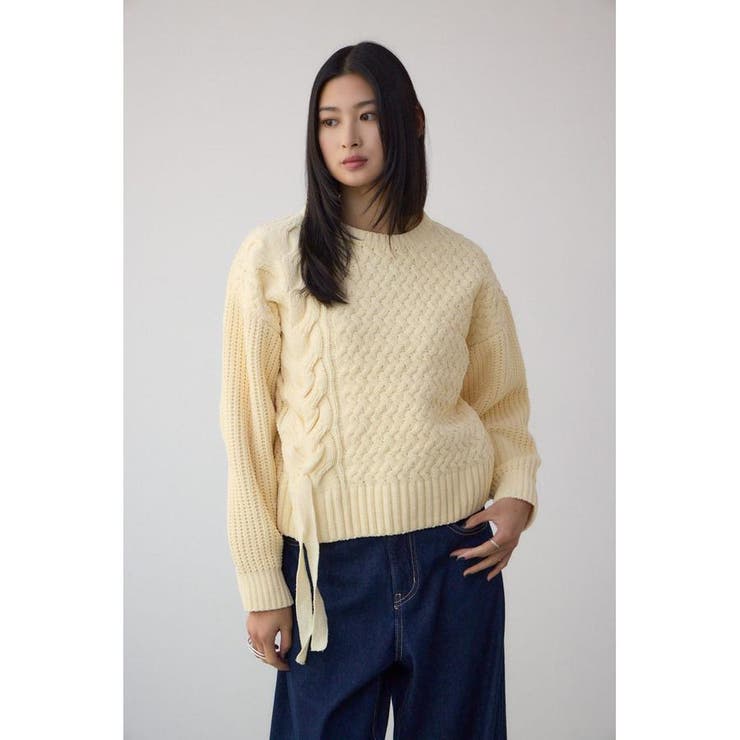 サイドレースアップケーブルニット | AZUL BY MOUSSY | 詳細画像13 