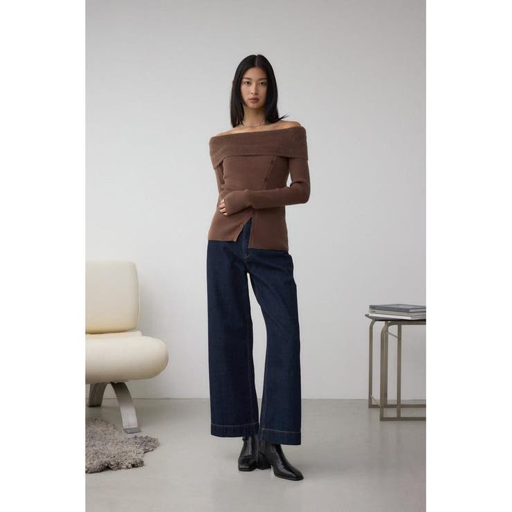 シャギーコンビオフショルダーニット | AZUL BY MOUSSY | 詳細画像25 