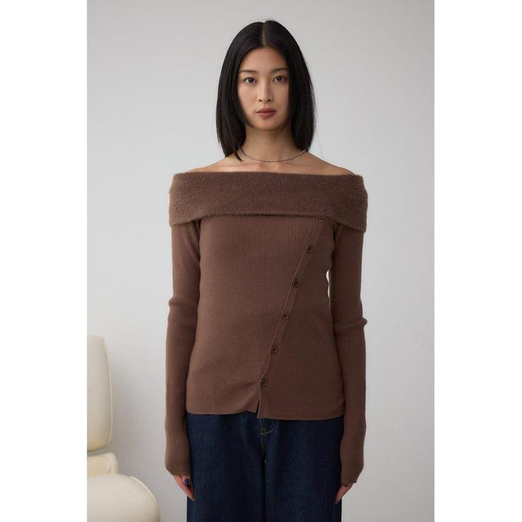 シャギーコンビオフショルダーニット | AZUL BY MOUSSY | 詳細画像26 