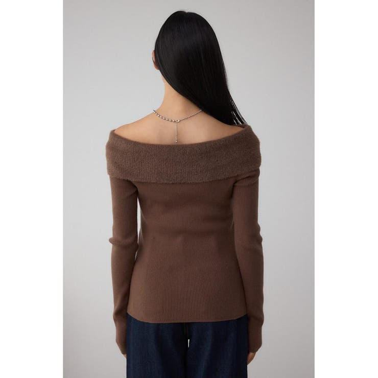 シャギーコンビオフショルダーニット | AZUL BY MOUSSY | 詳細画像28 