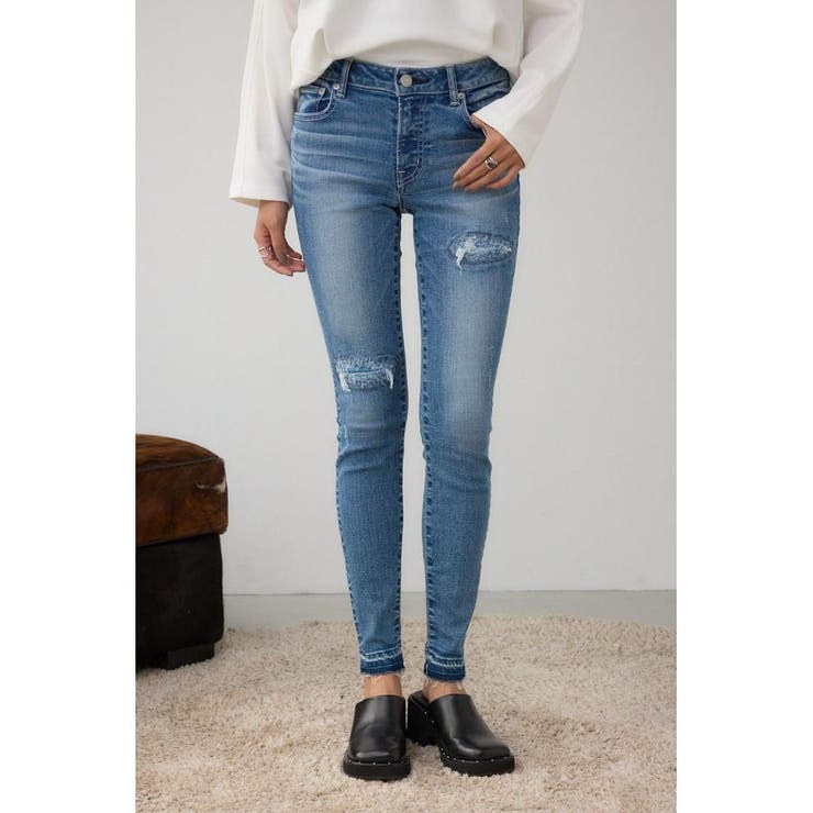 BLU | AZUL DENIM リペアスキニーデニム | AZUL BY MOUSSY