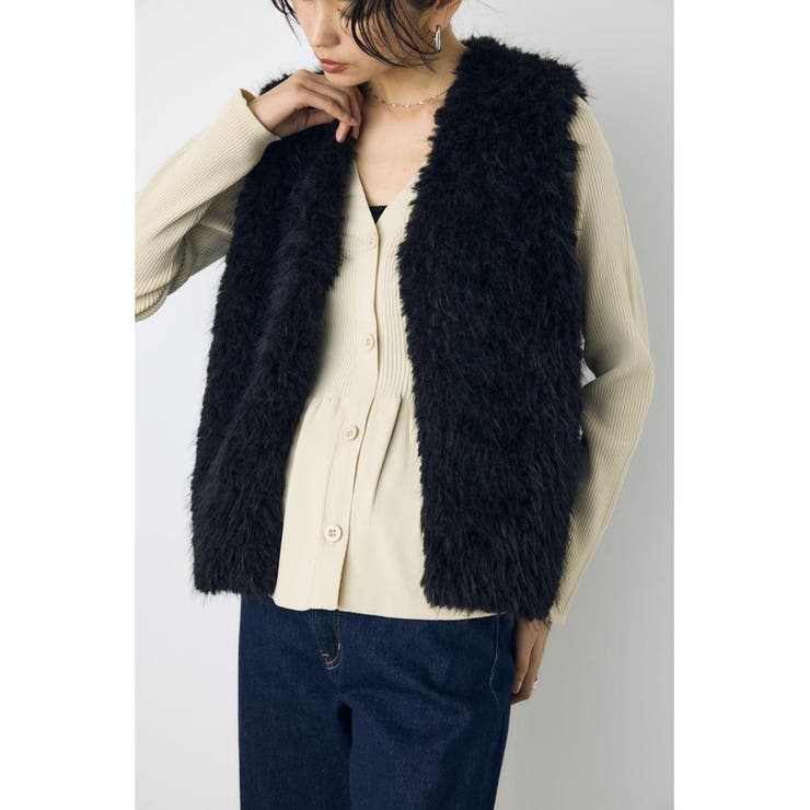 ミックスファーベスト | AZUL BY MOUSSY | 詳細画像15 
