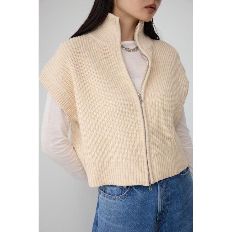 IVOY3 | ジップアップニットベスト | AZUL BY MOUSSY