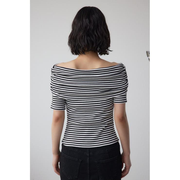 イタリア購入 ベイビーブルーお上品オフショルダー肩魅せカットソー イタリア購入 ベイビーブルーお上品オフショルダー肩魅せ