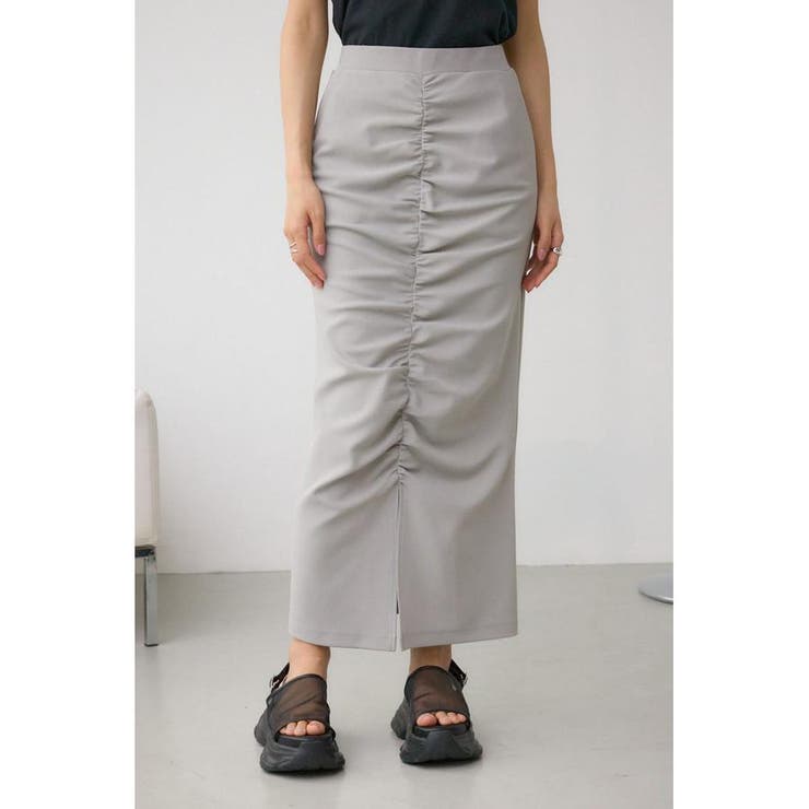 GRY | ギャザーナロースカート | AZUL BY MOUSSY