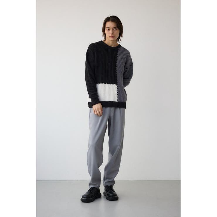 スウィッチングブランケットステッチニット | AZUL BY MOUSSY | 詳細画像16 