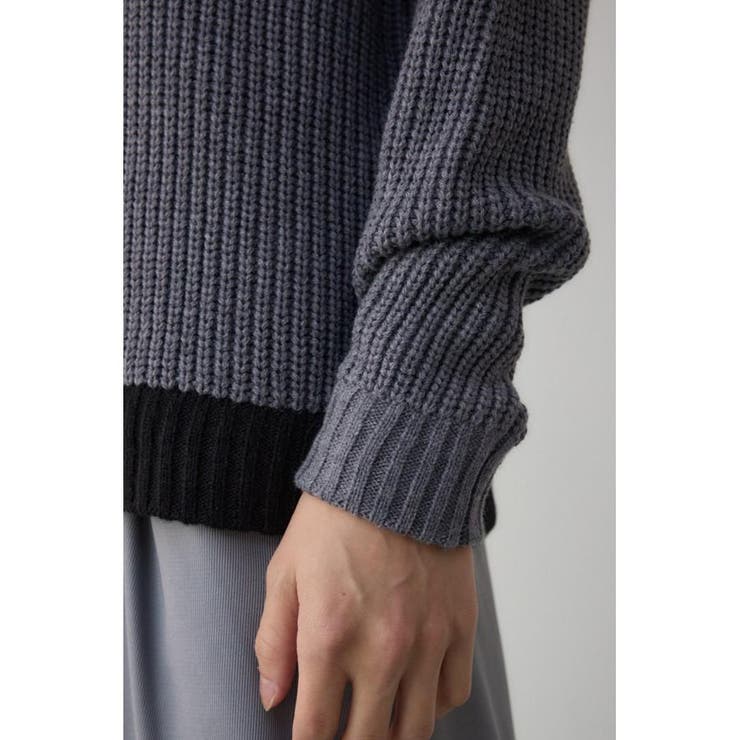 スウィッチングブランケットステッチニット | AZUL BY MOUSSY | 詳細画像22 