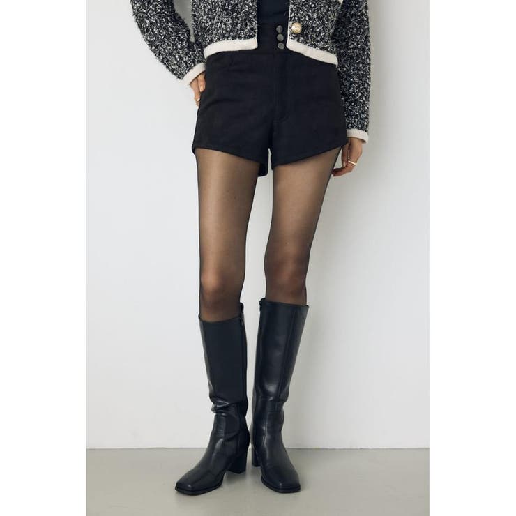 フェイクスエードハイウエストボタンショートパンツ | AZUL BY MOUSSY | 詳細画像1 