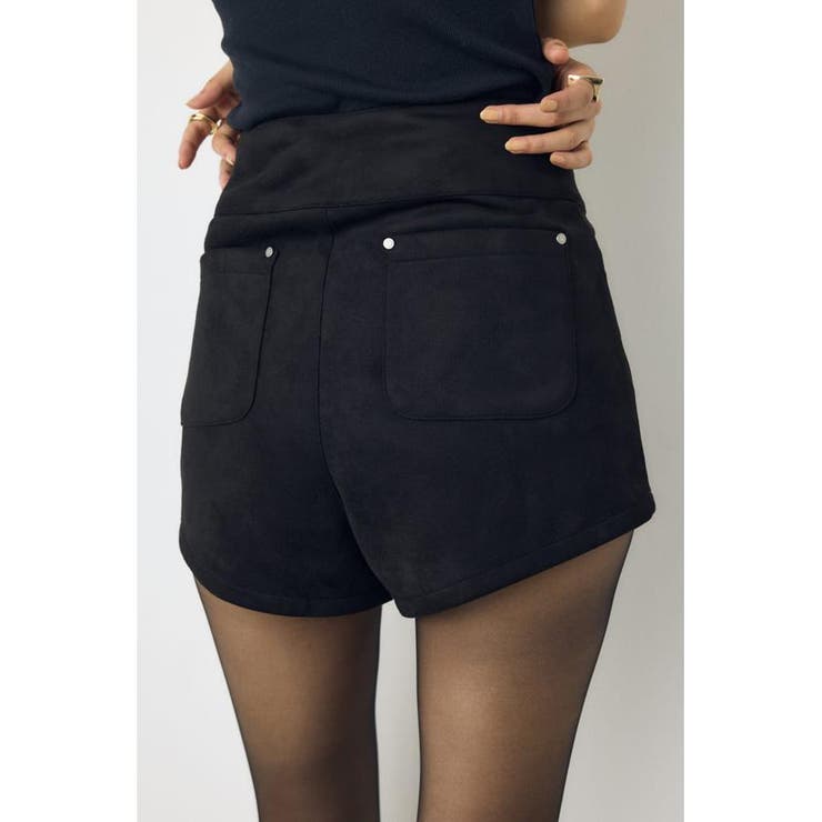 フェイクスエードハイウエストボタンショートパンツ | AZUL BY MOUSSY | 詳細画像5 