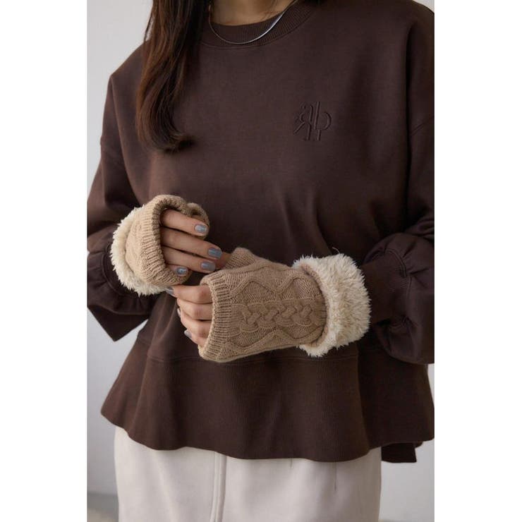 BEG | ニットハンドウォーマー | AZUL BY MOUSSY