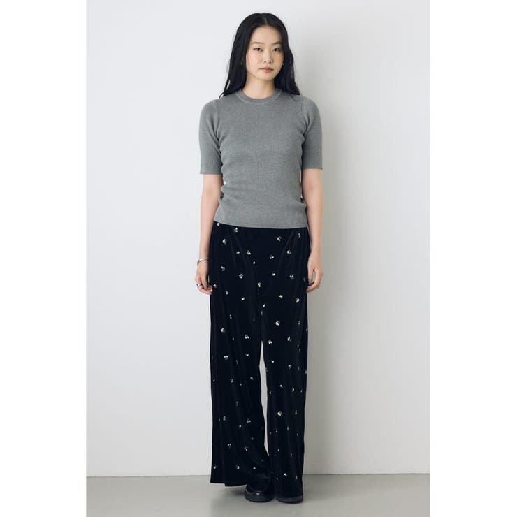 ハーフスリーブクルーネックニットトップス | AZUL BY MOUSSY | 詳細画像21 