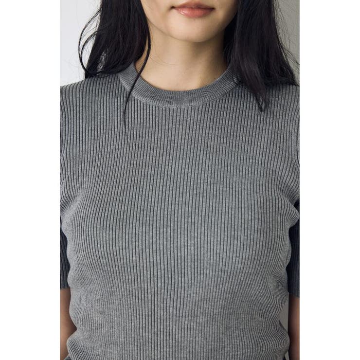 ハーフスリーブクルーネックニットトップス | AZUL BY MOUSSY | 詳細画像22 