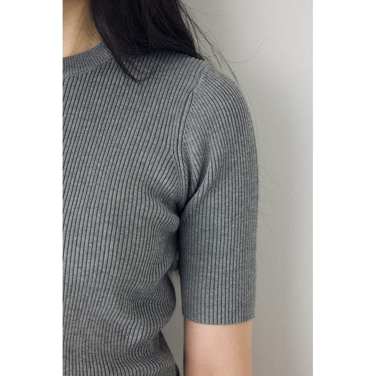 ハーフスリーブクルーネックニットトップス | AZUL BY MOUSSY | 詳細画像23 