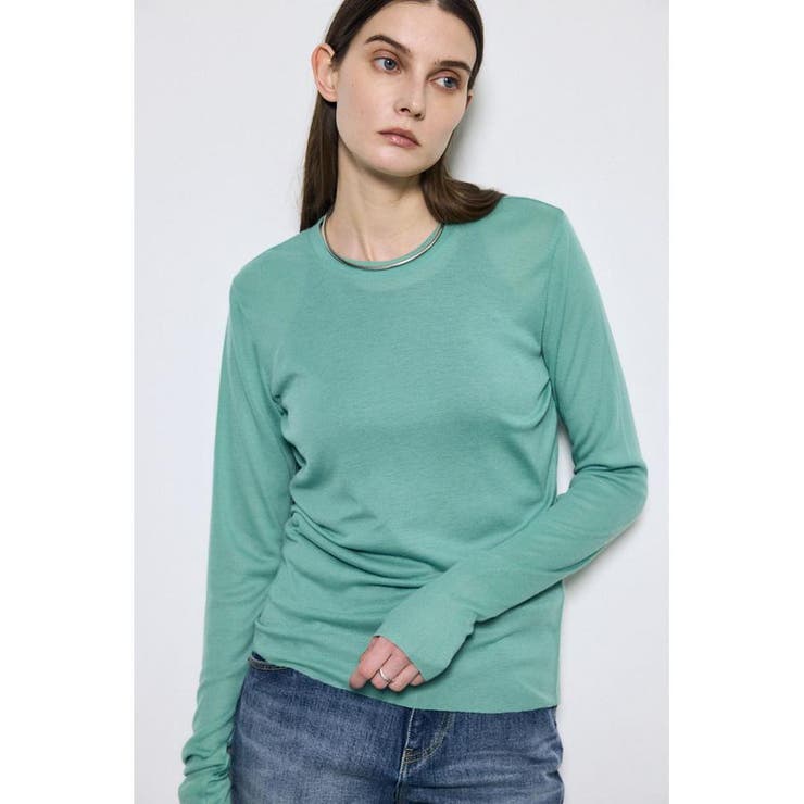 GRN | シアー素材ロングTシャツ | AZUL BY MOUSSY