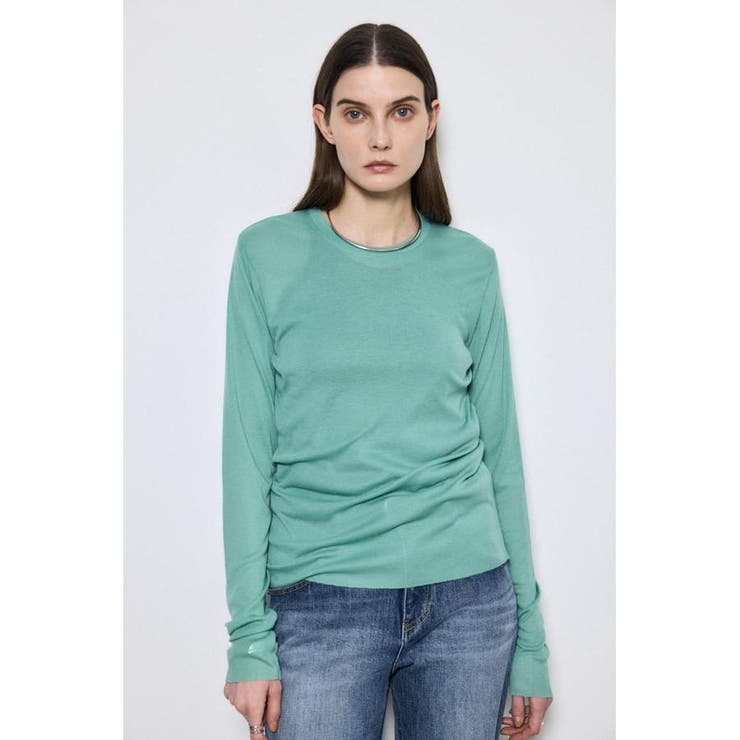 シアー素材ロングTシャツ | AZUL BY MOUSSY | 詳細画像16 