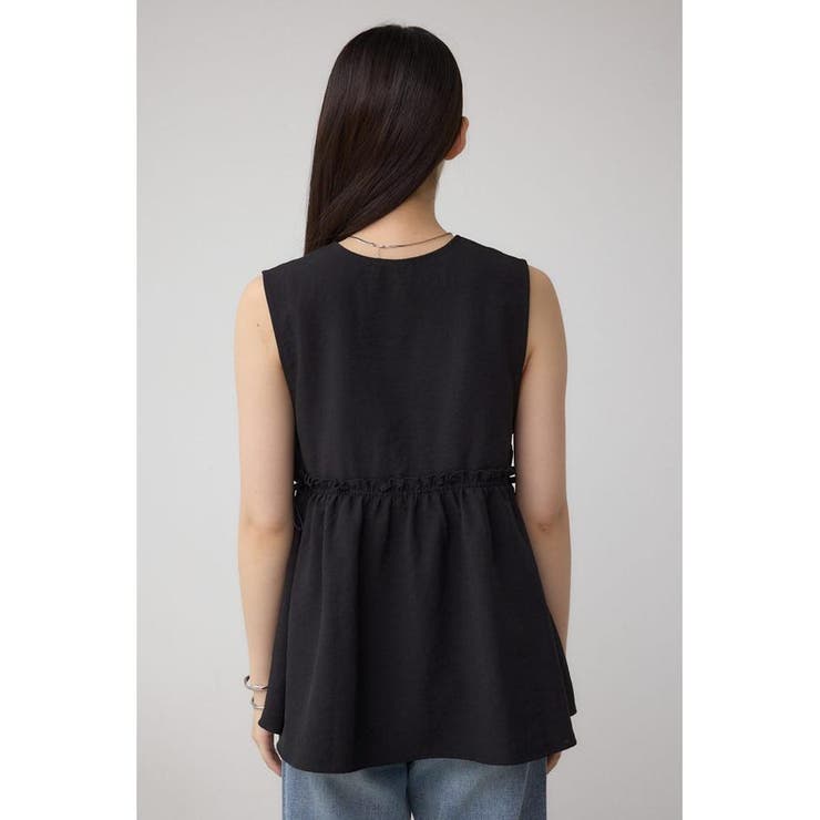 ジップペプラムサイドドロストベスト | AZUL BY MOUSSY | 詳細画像7 