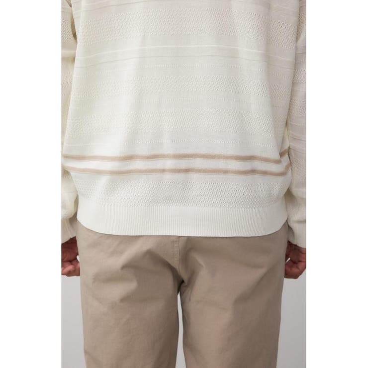 編地変化長袖ニットポロ | AZUL BY MOUSSY | 詳細画像12 