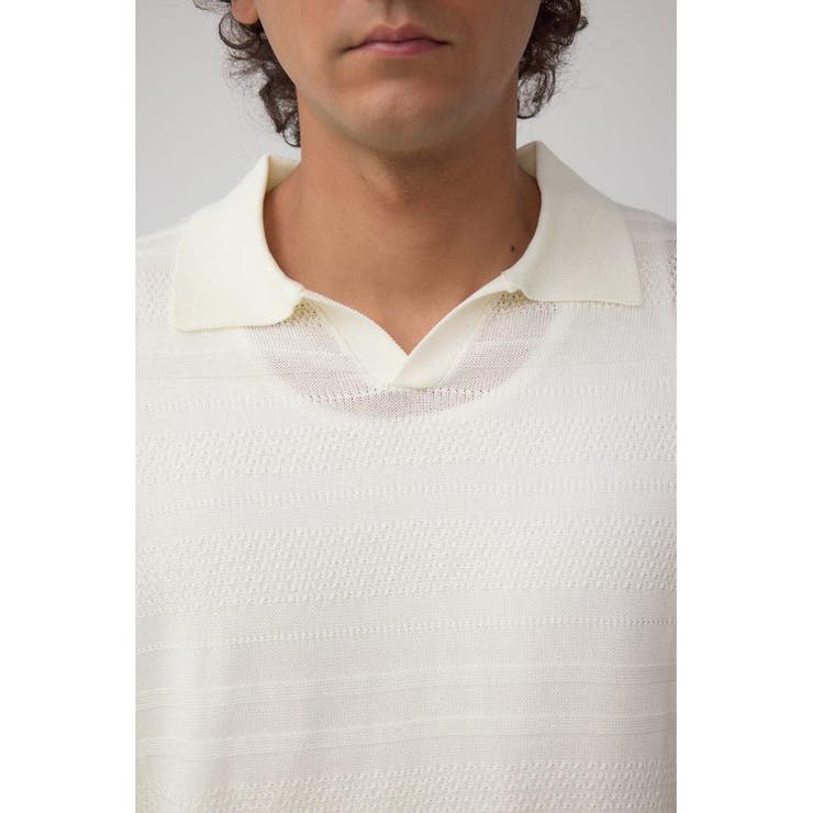 編地変化長袖ニットポロ | AZUL BY MOUSSY | 詳細画像8 