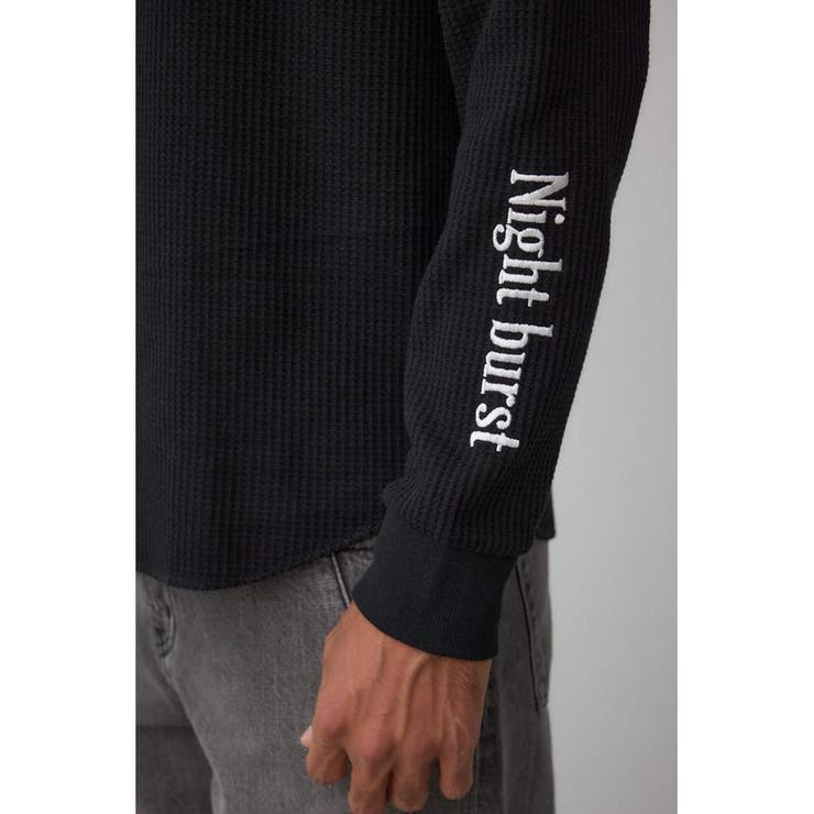 袖刺繍ワッフルトップス | AZUL BY MOUSSY | 詳細画像24 