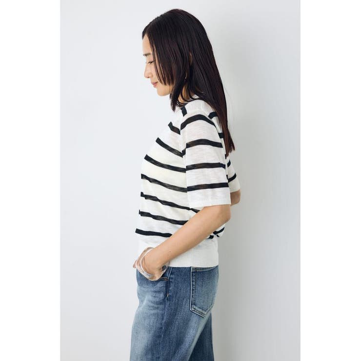 シアークルーネックニットトップス | AZUL BY MOUSSY | 詳細画像13 