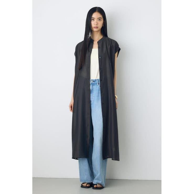 フレンチスリーブロングシャツワンピース | AZUL BY MOUSSY | 詳細画像5 