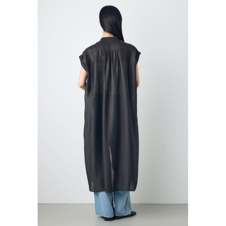 フレンチスリーブロングシャツワンピース | AZUL BY MOUSSY | 詳細画像4 