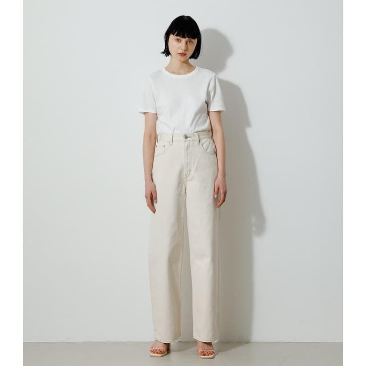 L/BEG1 | HIGH WAIST DENIM WIDE ３ | AZUL BY MOUSSY