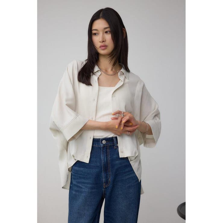 楊柳タックヘムコクーンシャツ | AZUL BY MOUSSY | 詳細画像3 