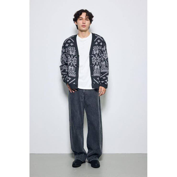 オルテガ柄カーディガン | AZUL BY MOUSSY | 詳細画像5 