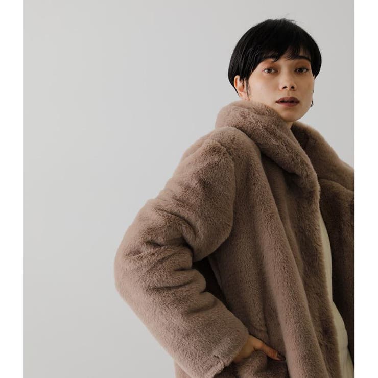 FLUFFY SHAWL COLLAR COAT[品番：AZLW0018038]｜AZUL BY MOUSSY